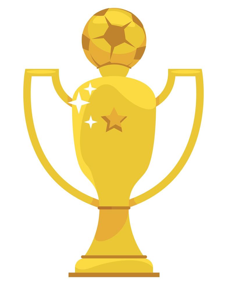 voetbal gouden trofee beker vector