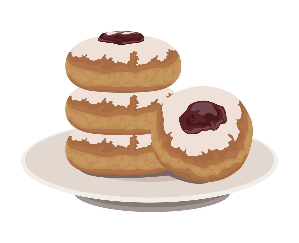 heerlijke zoete donuts vector