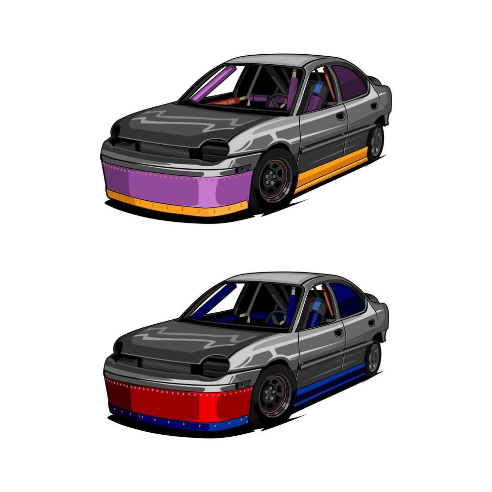 bundel set stock car racing vector