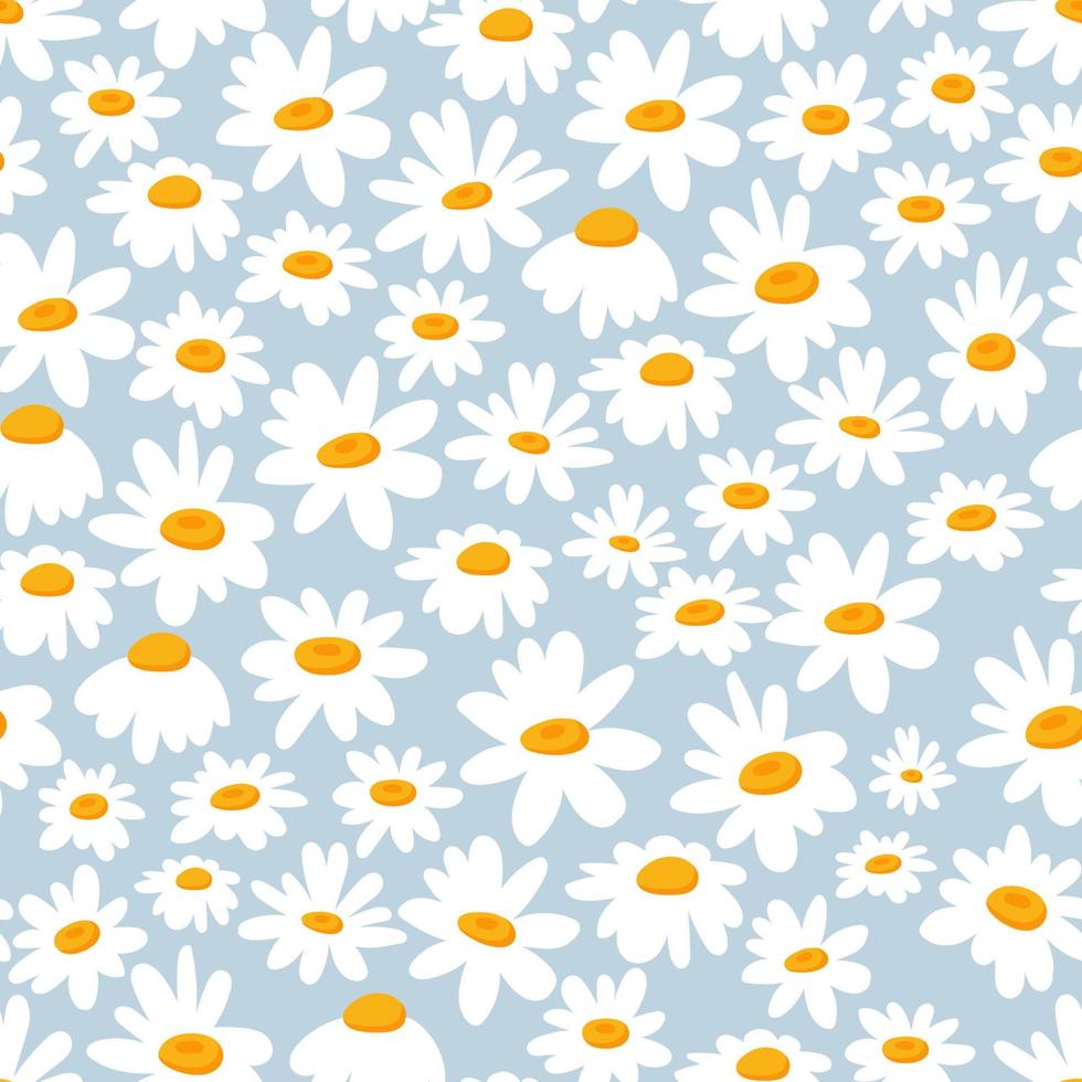 Verlaten een miljard schuifelen madeliefje kamille vector naadloze patroon. mooie bloemen zomer achtergrond  in kleine bloemen. het elegante sjabloon voor modeprints. handgetekende  ontwerp voor papier, omslag, stof, interieur. 4715171 - Download Free  Vectors, Vector Bestanden ...