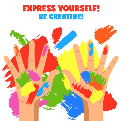 Art Hands Illustratie vector