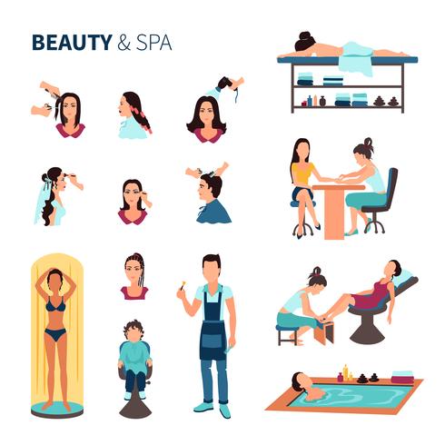 Schoonheidssalon Spa Set vector