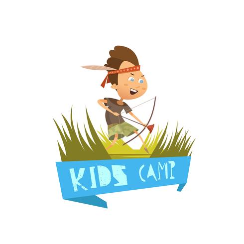 Kids Camp Concept vector