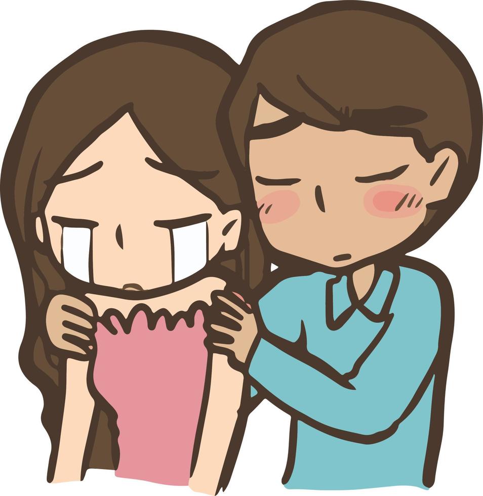 man en vrouw paar liefde leven samen vector cartoon clipart kawaii