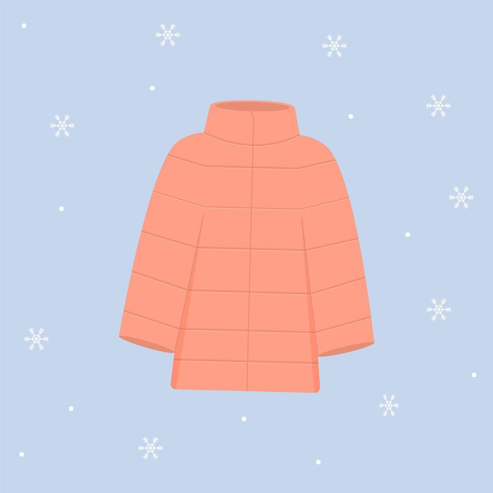 winter jas. warme jas. winter kleding vector