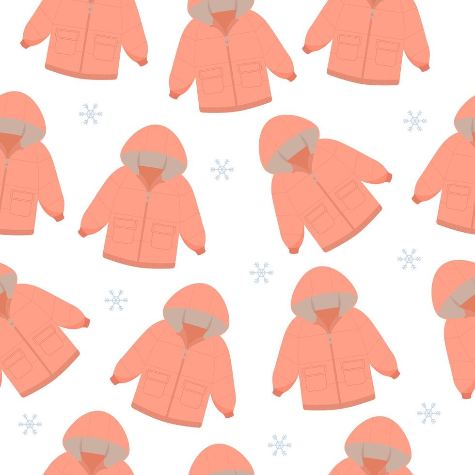 winterjassen naadloos patroon. warme jas. winter kleding vector