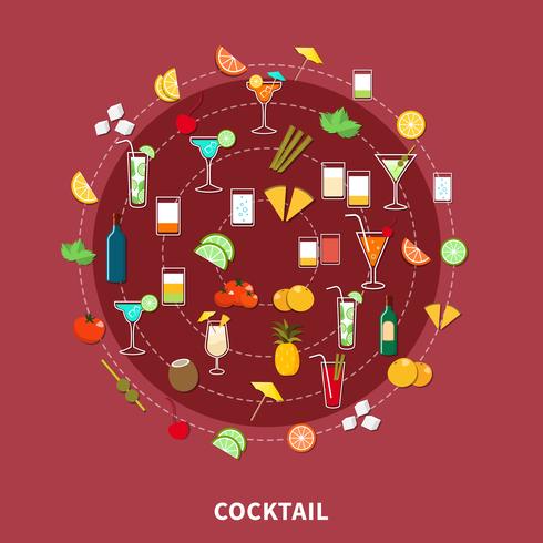 cocktail pictogramserie vector