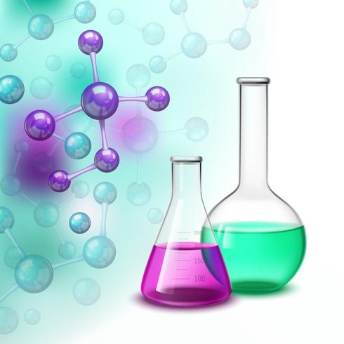 Molecule And Vessels Kleurrijke samenstelling vector