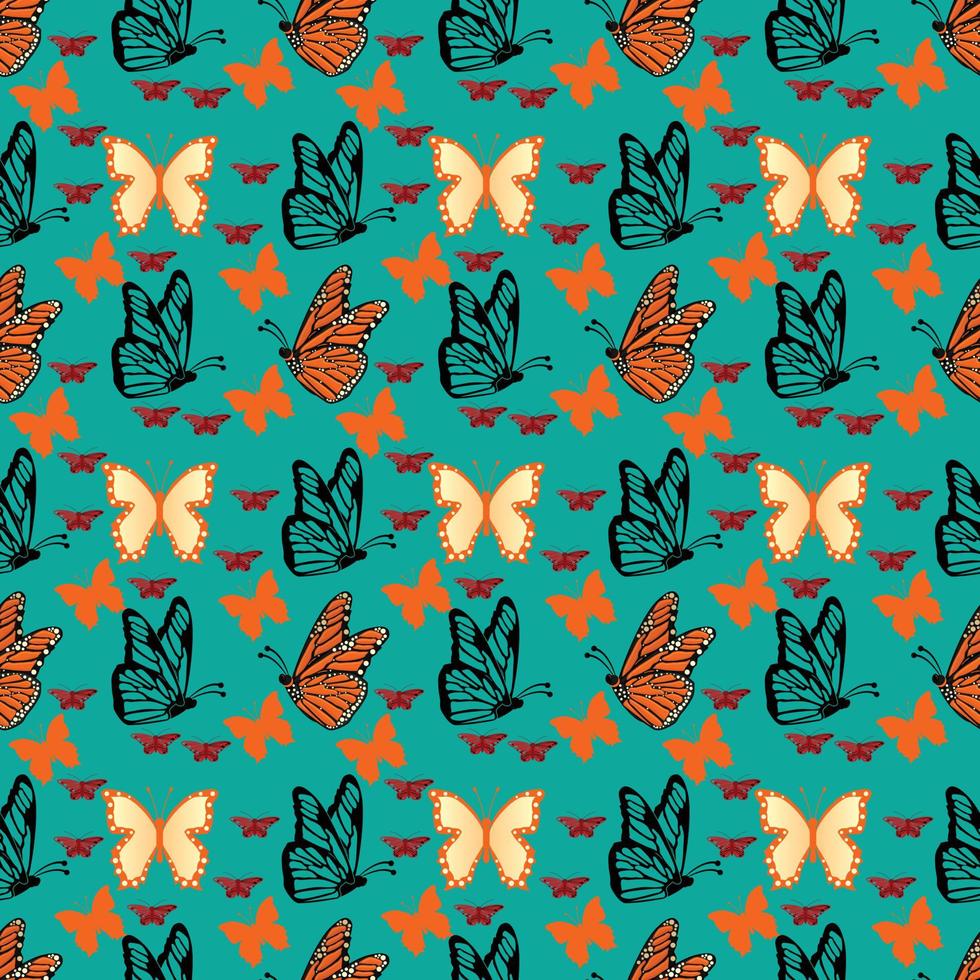vlinder naadloos patroonontwerp vector