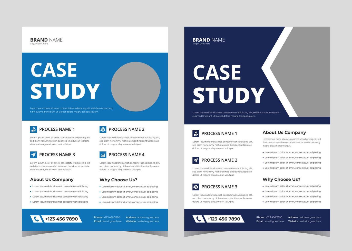 case study-flyerontwerp. flyer sjabloonontwerp met casestudy. brochureomslag, posterontwerp, folder, trend business case study ontwerp, creatieve vector case study design.eps