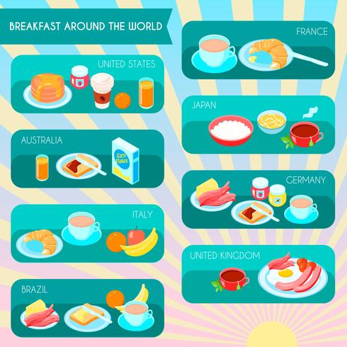 Soorten ontbijt Infographic vector