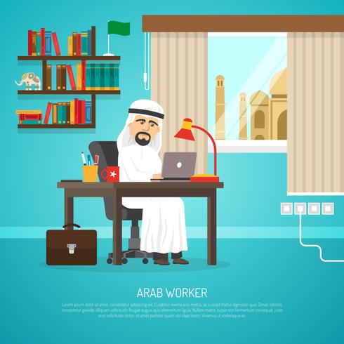 Arabische werknemer Poster vector