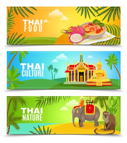 Thailand horizontale banners vector