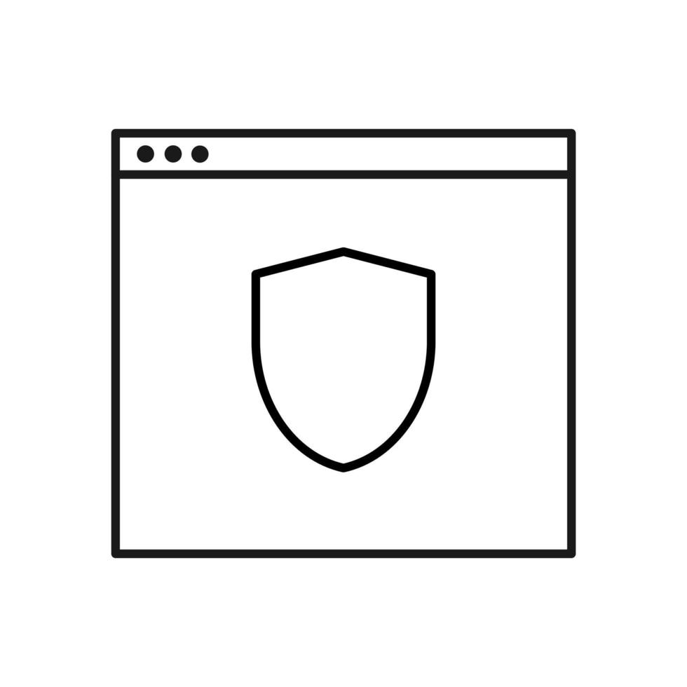 veilige website icoon. vector plat ontwerp