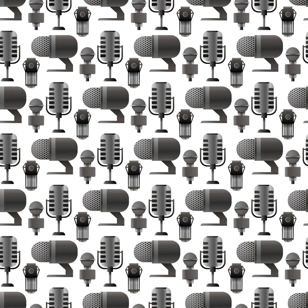 podcast naadloos patroonontwerp vector