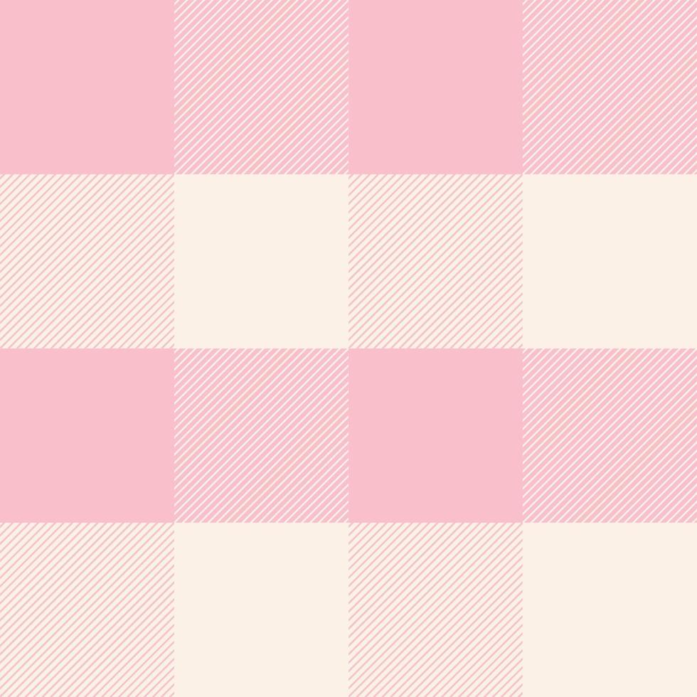 pastel patroon naadloze plaid herhaal vector in ping en wit. ontwerp om af te drukken, tartan, cadeaupapier, glen textiel, geruite achtergrond voor tafelkleden.