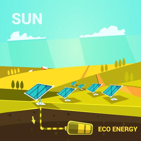 Ecologycal energie cartoon vector