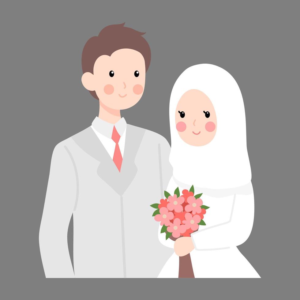 moslim paar bruiloft illustratie vector
