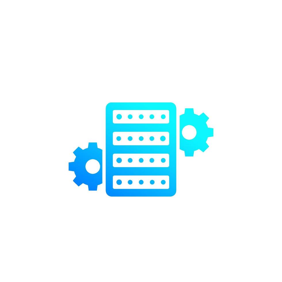 pictogram serverconfiguratie vector