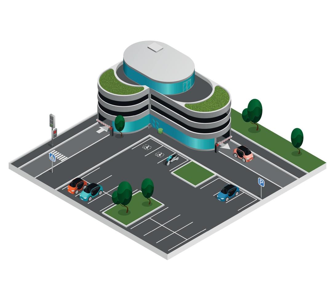 isometrische stad constructor elementen samenstelling vector