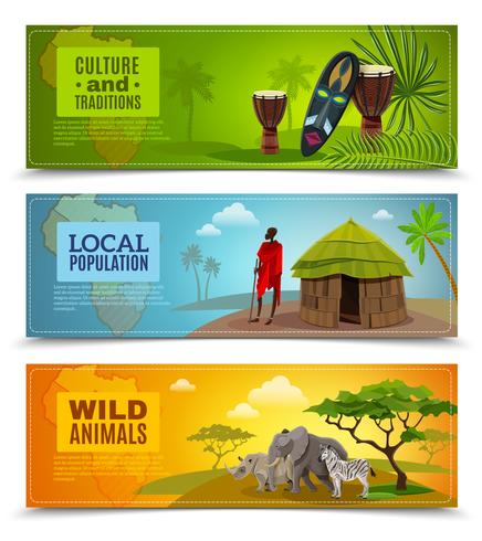 Afrika Banners Set vector