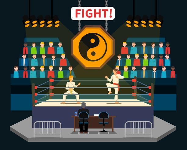 Vechtsporten Vecht Illustratie vector