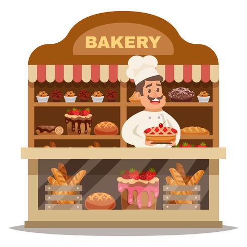 Bakkerij Winkel Ontwerp Concept vector