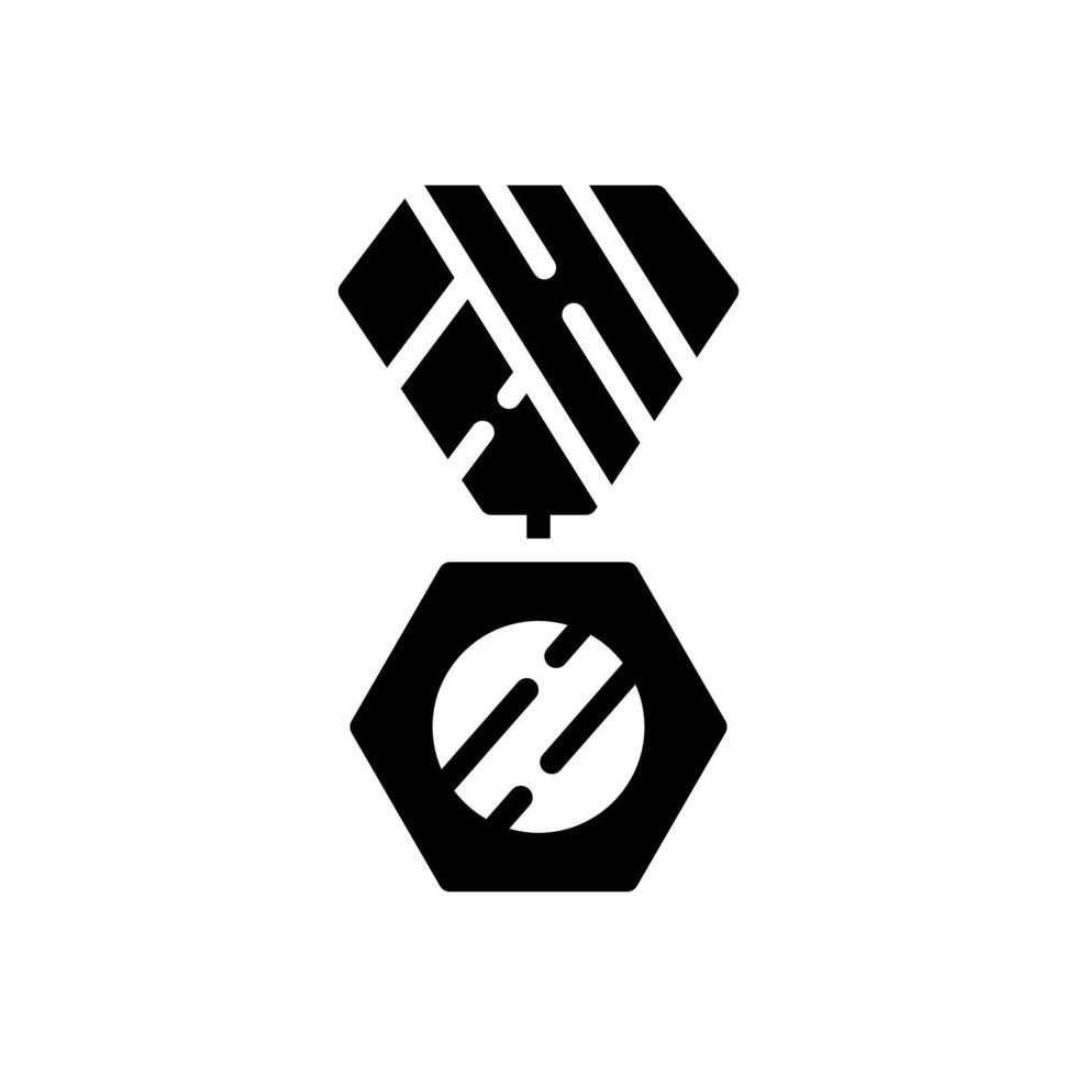 medaille glyph stijlicoon vector