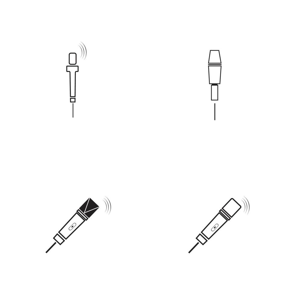 microfoon pictogram grafisch ontwerp sjabloon illustratie vector