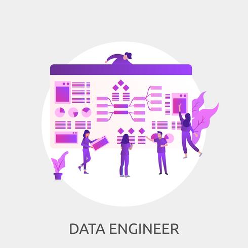 Data Engineer Conceptueel illustratieontwerp vector