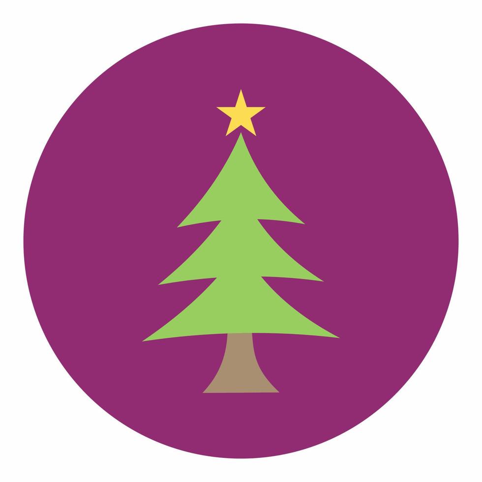 kerstboom pictogram vlakke stijl vector