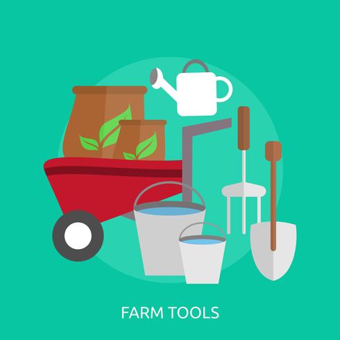 Farm Tools Conceptuele afbeelding ontwerp vector