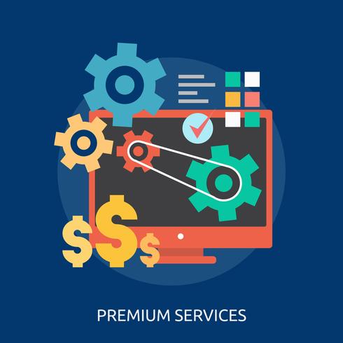 Premium Services Conceptuele illustratie Ontwerp vector