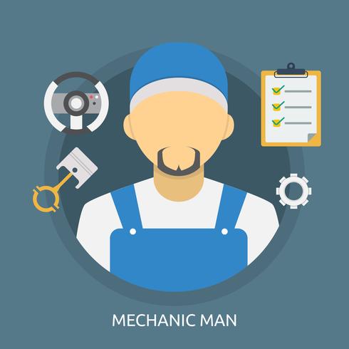 Mechanische Man Conceptuele afbeelding ontwerp vector