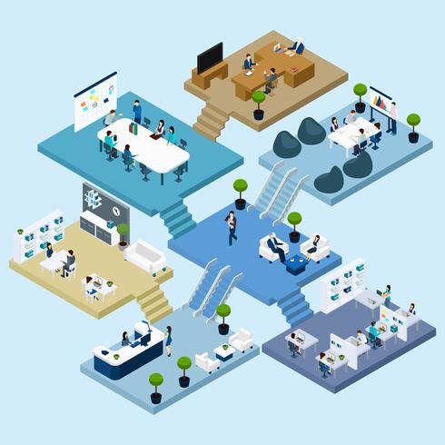 Office isometrisch pictogram vector