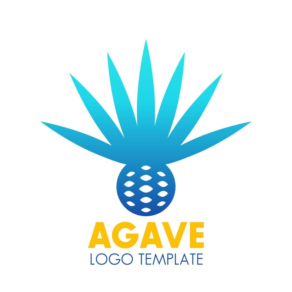 agave plant, bloem logo sjabloon over wit vector