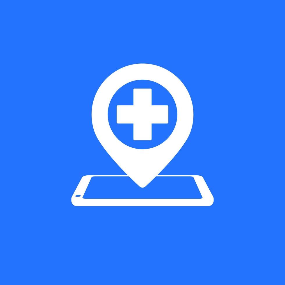 medische app, online dokter vector icon