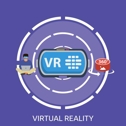 Virtuele realiteit Conceptuele afbeelding ontwerp vector
