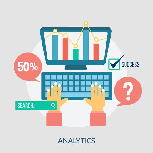 Analytics Conceptuele afbeelding ontwerp vector