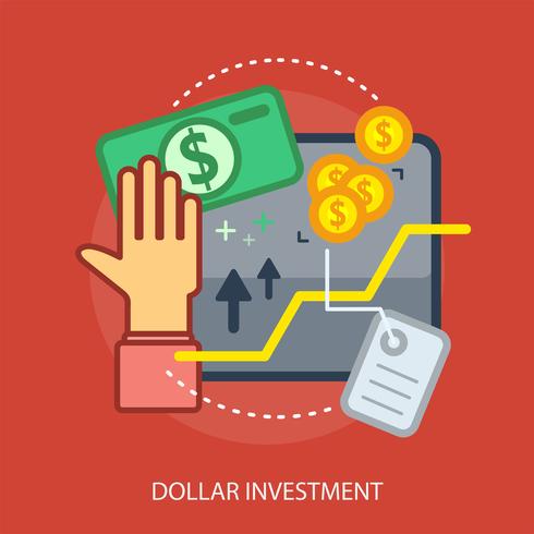 Dollarinvestering Conceptueel illustratieontwerp vector