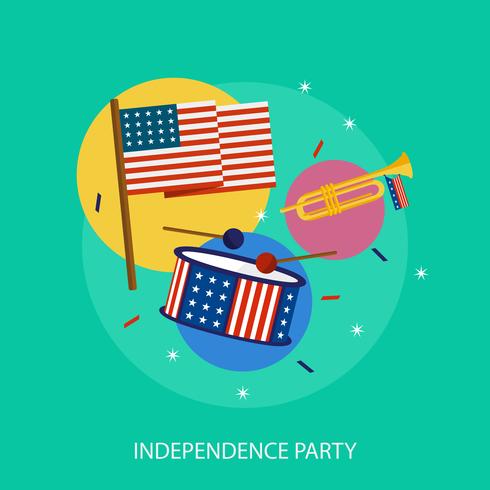 Independence Party Conceptuele afbeelding ontwerp vector