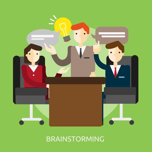 Brainstormen Conceptuele afbeelding ontwerp vector