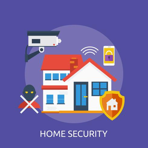 Home Security Conceptuele afbeelding ontwerp vector