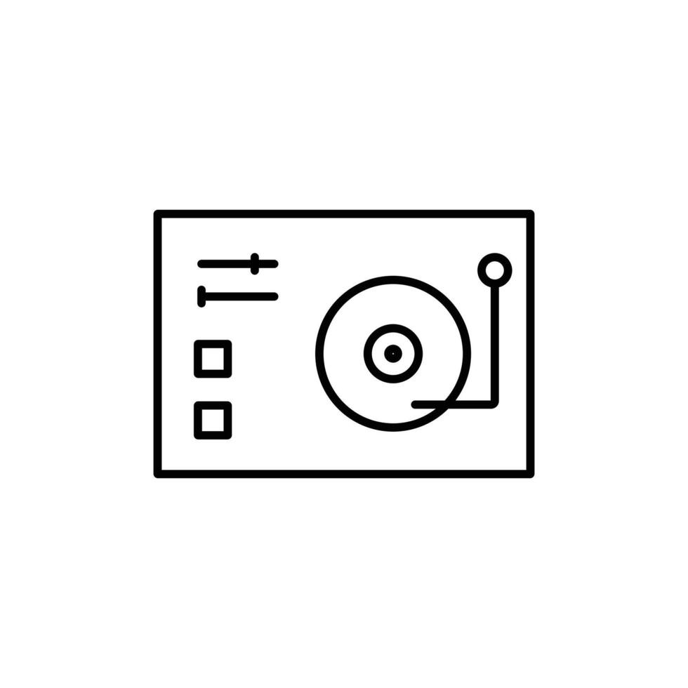 een symbool van een radio. bewerkbare pictogrammen met betrekking tot muziekinstrumenten en zo. eenvoudig en minimalistisch vectorpictogram voor ui ux-website of mobiele applicatie van digitale muziek. vector