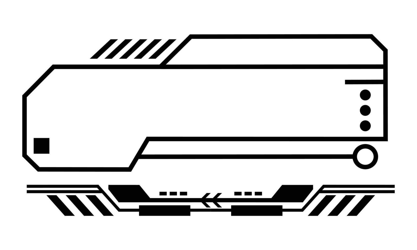 hud gaming illustratie voor panel game design. futuristische of cyber frame illustratie voor game-interface. kopieer ruimteillustratie in technologisch wetenschappelijk thema. vector