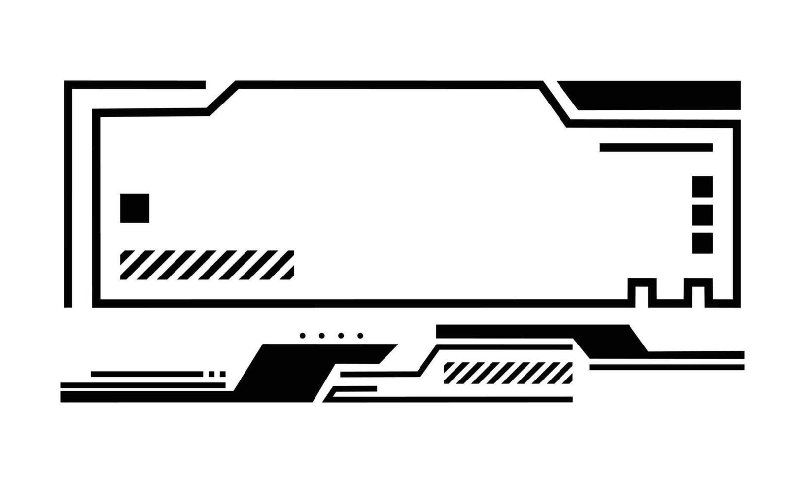 hud gaming illustratie voor panel game design. futuristische of cyber frame illustratie voor game-interface. kopieer ruimteillustratie in technologisch wetenschappelijk thema. vector