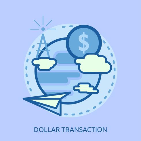 Bitcoin-transactie Conceptueel illustratieontwerp vector