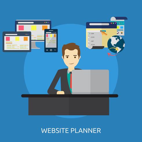 Website Planner Conceptuele afbeelding ontwerp vector