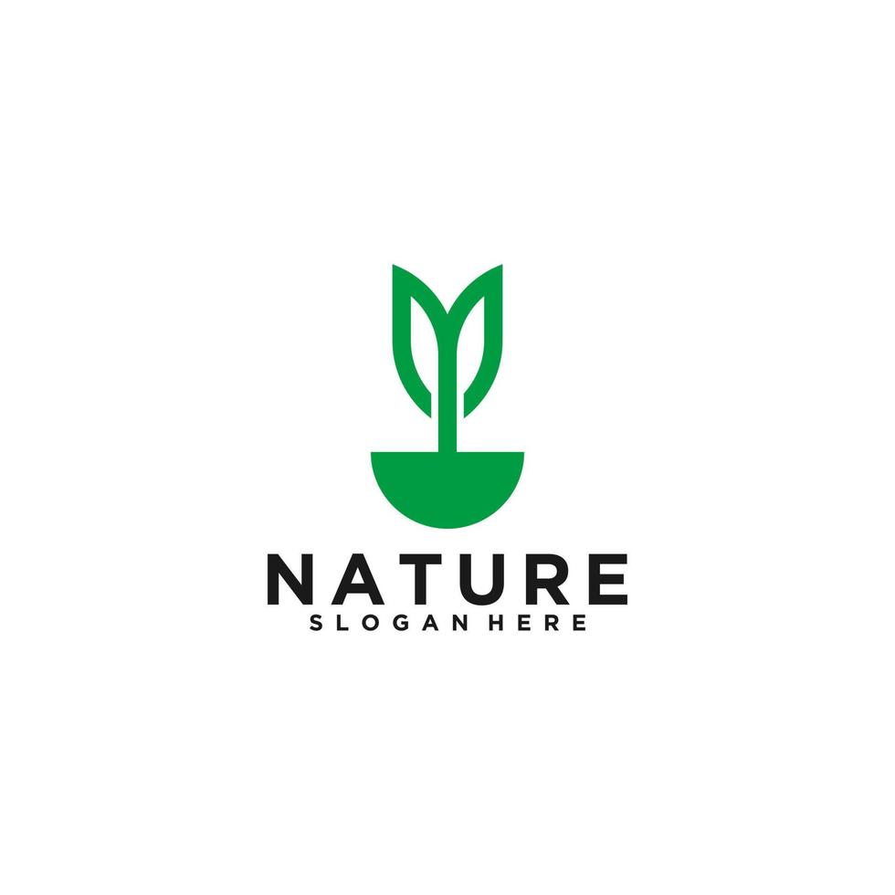 natuur logo sjabloon op witte achtergrond vector