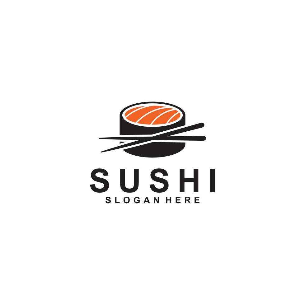sushi logo sjabloon, vector, pictogram op witte achtergrond vector